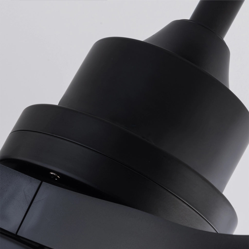 Ventilatore da soffitto 42 pollici con luce LED e telecomando a 6 velocità; 3 pale in ABS nero