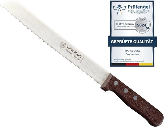 Mangia panini con testa di acciaio inox e manico di legno, 20,5 cm