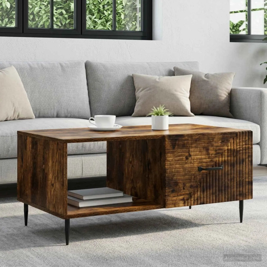 Tavolino da salotto Rovere Fumo 90 x 50 x 40 cm 894960