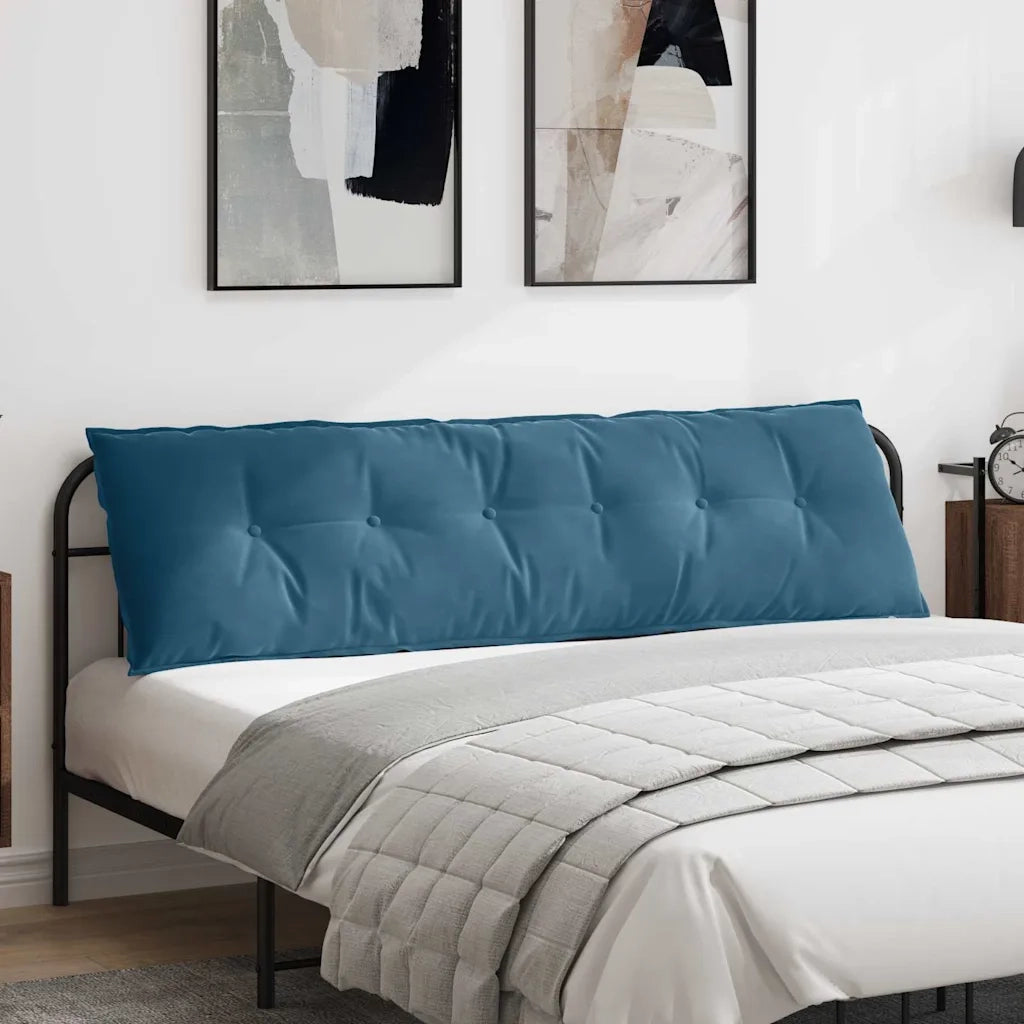 Cuscino per Schiena Blu 180 x 50 cm Tessuto in Cords 42014932
