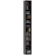 Mobile porta CD DVD ¨C Xylo ¨C 12 scomparti, capacit¨¤ 204 CD, nero 21x20x175 cm