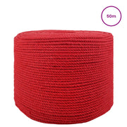 Corda | Fune Rosso 0,6 x 0,6 x 5000 cm Cotone