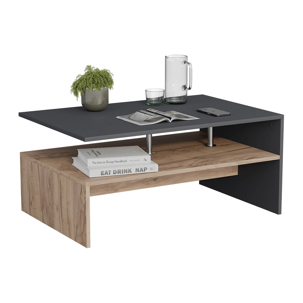 Vicco Tavolino da salotto Antracite/quercia dorata 90 x 52.6 cm