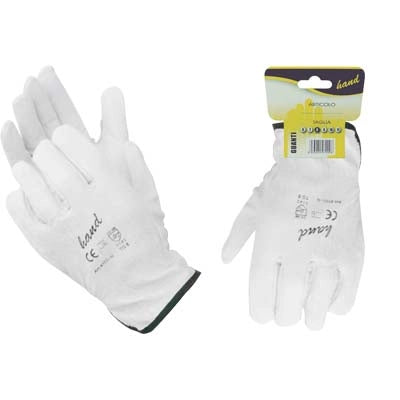 GUANTO DRIVER FIORE BOVINO HAND - BIANCO 10- 10 paia