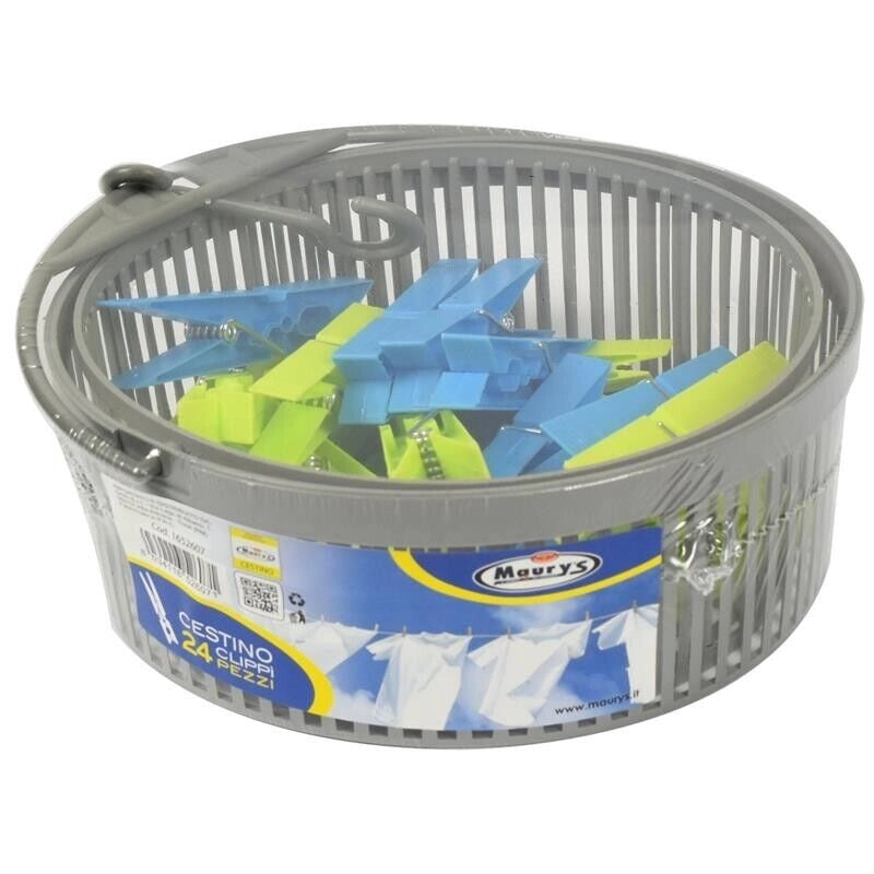 MAURY'S CESTINO CLIPPÌ PORTAMOLLETTE APPENDIBILE CON 24 MOLLETTE ASSORTITE