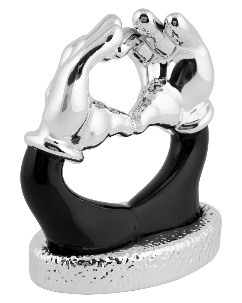 Mickey Love Scultura da Appoggio - Nero/Argento h.9