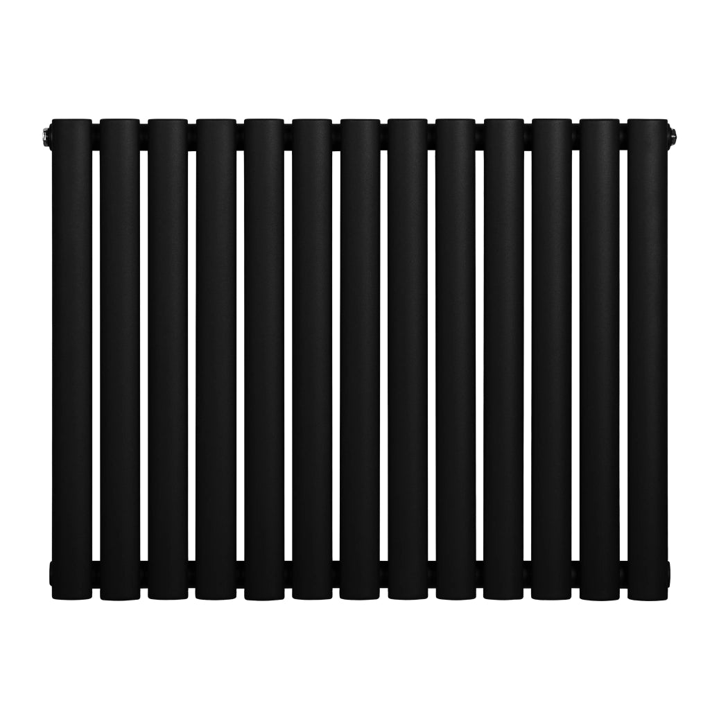 Radiatore Orizzontale Design Ovale Colonna Singola Nero 600x780 mm