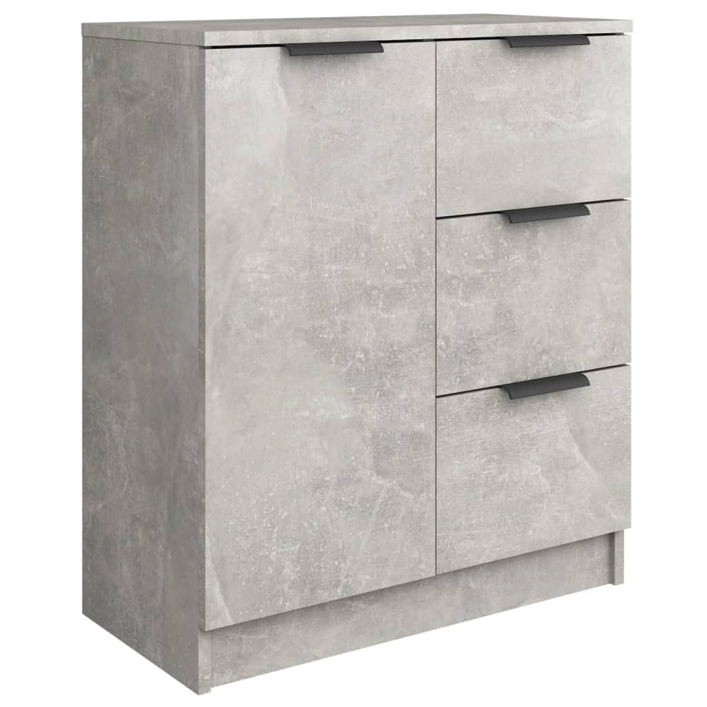 Buffet credenza cassettiera armadio mobile contenitore organizer per cucina soggiorno salotti set da 2 60 x 30 x 70 cm legno ingegnerizzato grigio 02_0036852