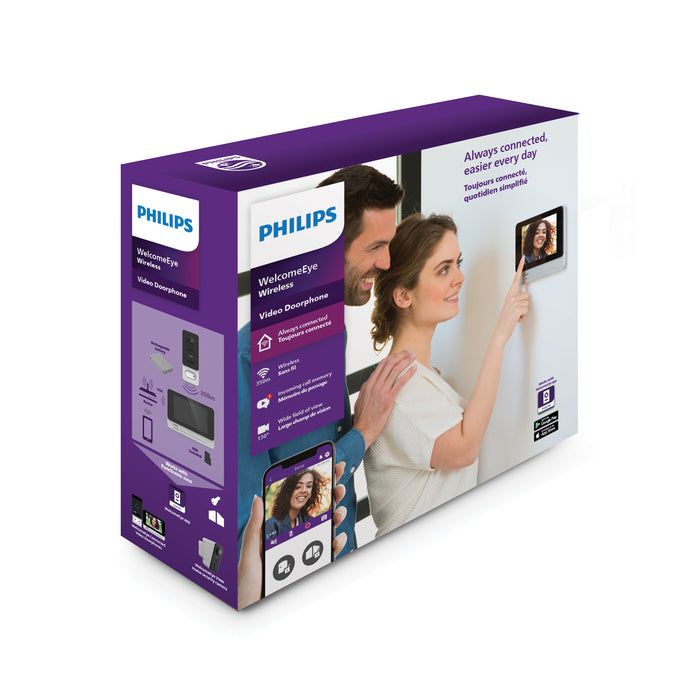 Videocitofono Connesso Wifi Senza fili touchscreen 7''  - Philips WelcomeEye Wireless - 531039