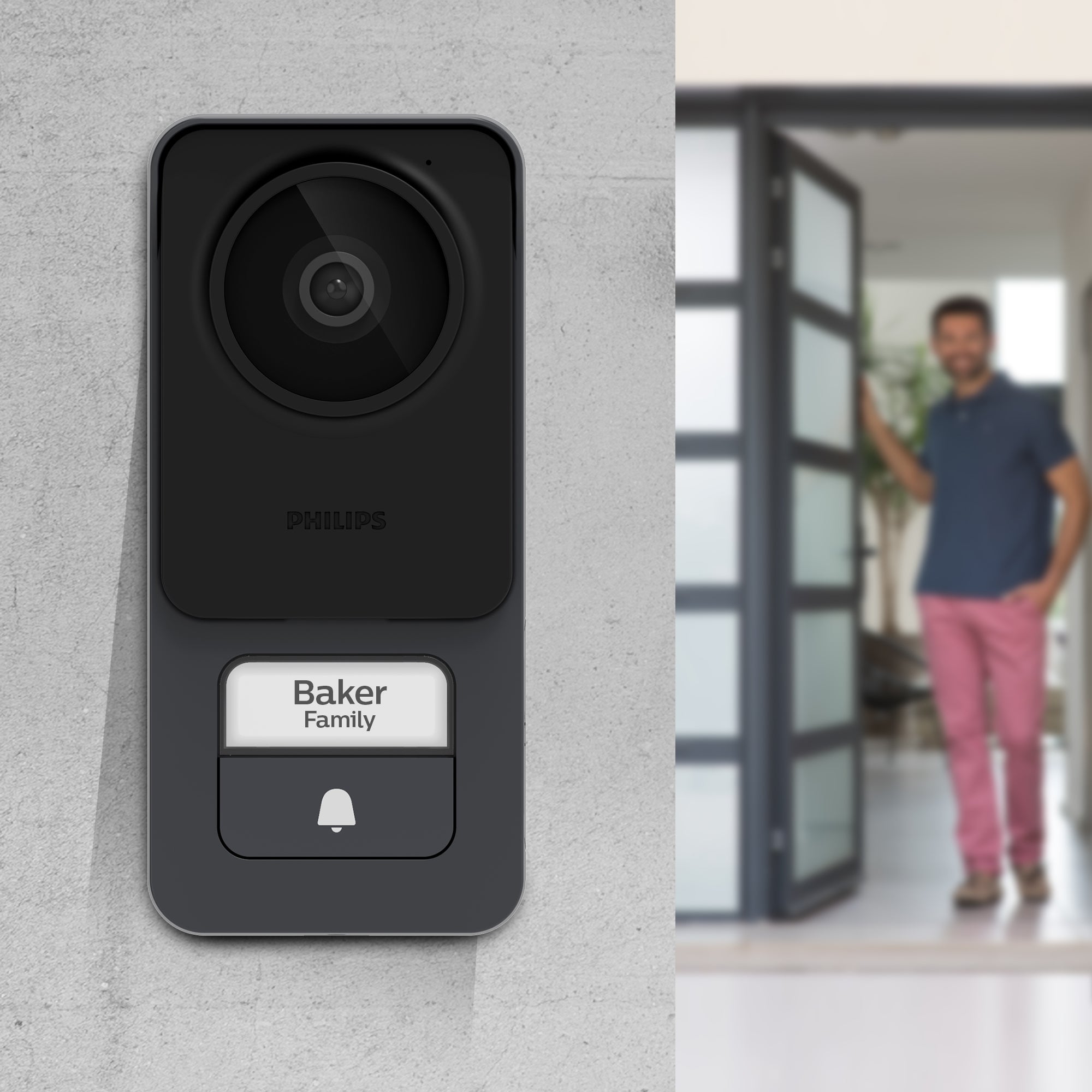 Philips Connect 3K Kit videocitofono filare connesso WIFI + telecamera per interni + telecamera per esterni