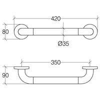 Lineabeta - Maniglione di sicurezza Othello L.42 cm bianco