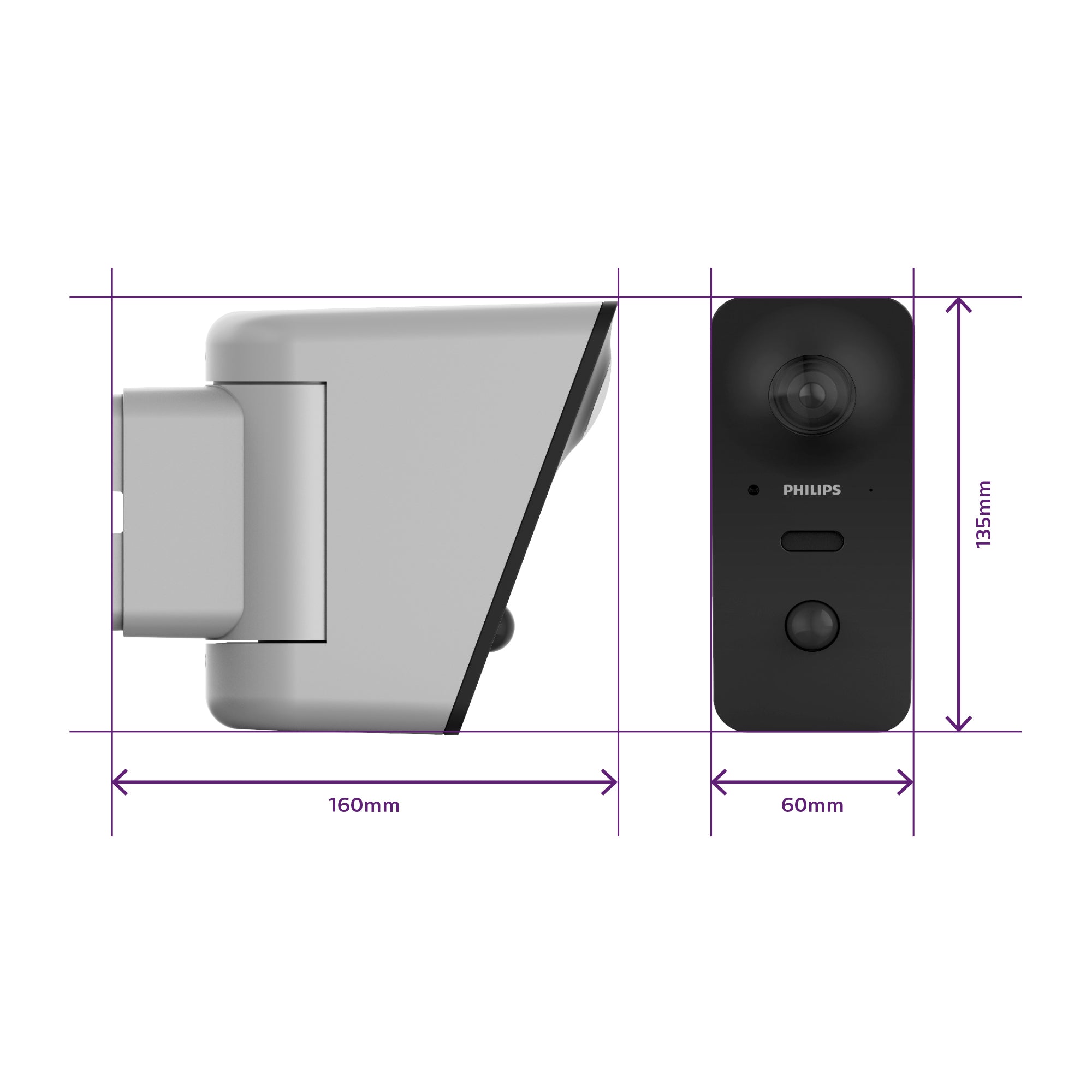 Philips Connect 3K Kit videocitofono filare connesso WIFI + telecamera per interni + telecamera per esterni