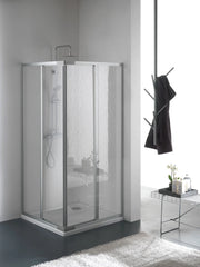 Box doccia samo 8016 box ad ango lo bianco+acrilico 86-94x190