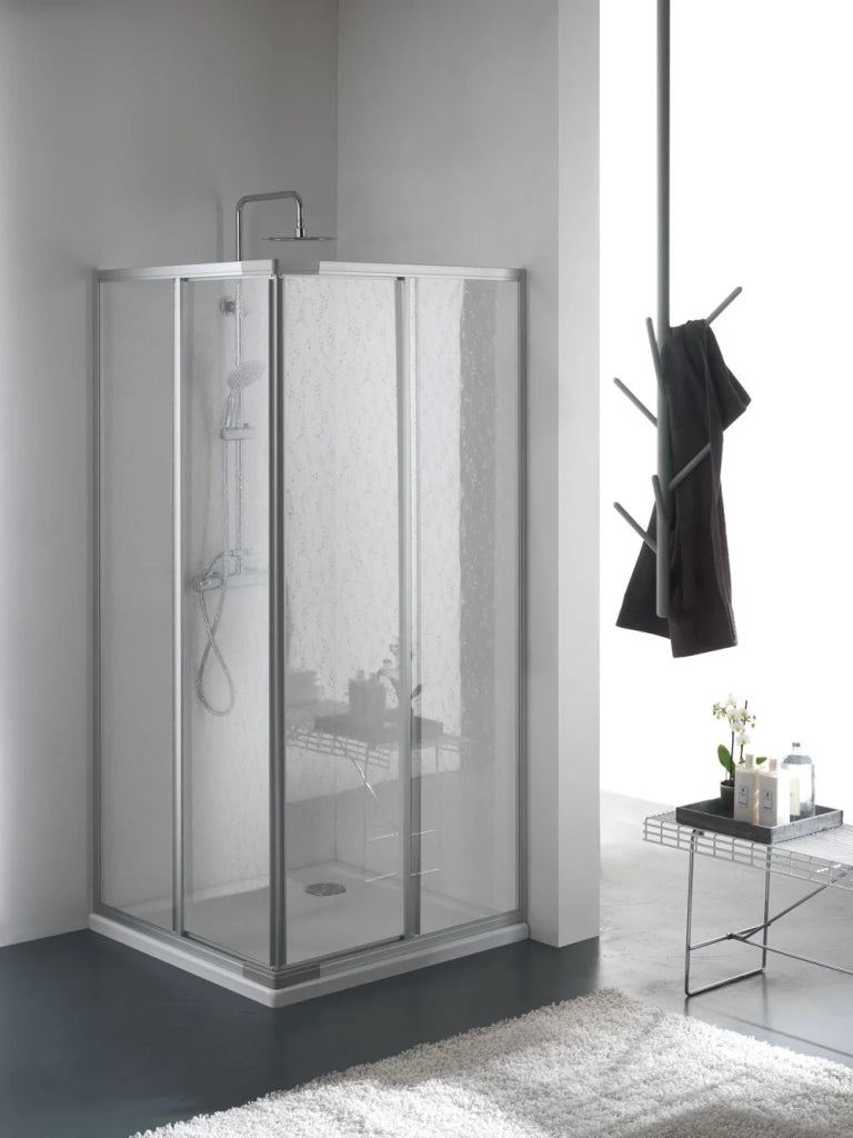 Box doccia samo 8016 box ad ango lo bianco+acrilico 86-94x190