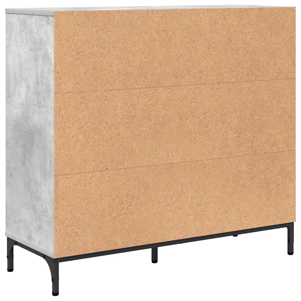 Credenza Grigio cemento 89,5 x 33 x 82 cm Legno multistrato 883457