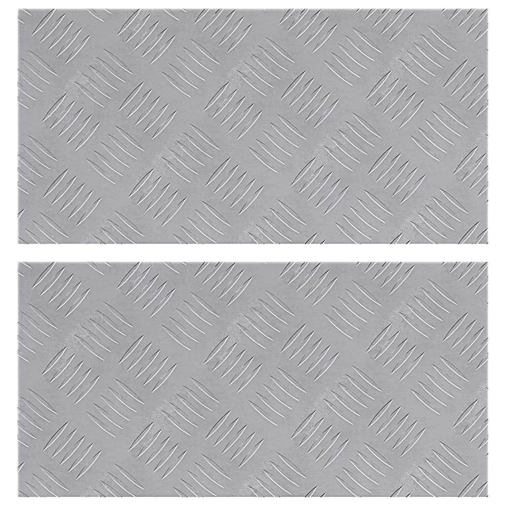 Gradini per Scale 2 pcs Argento 50 x 25 cm Alluminio 4104271