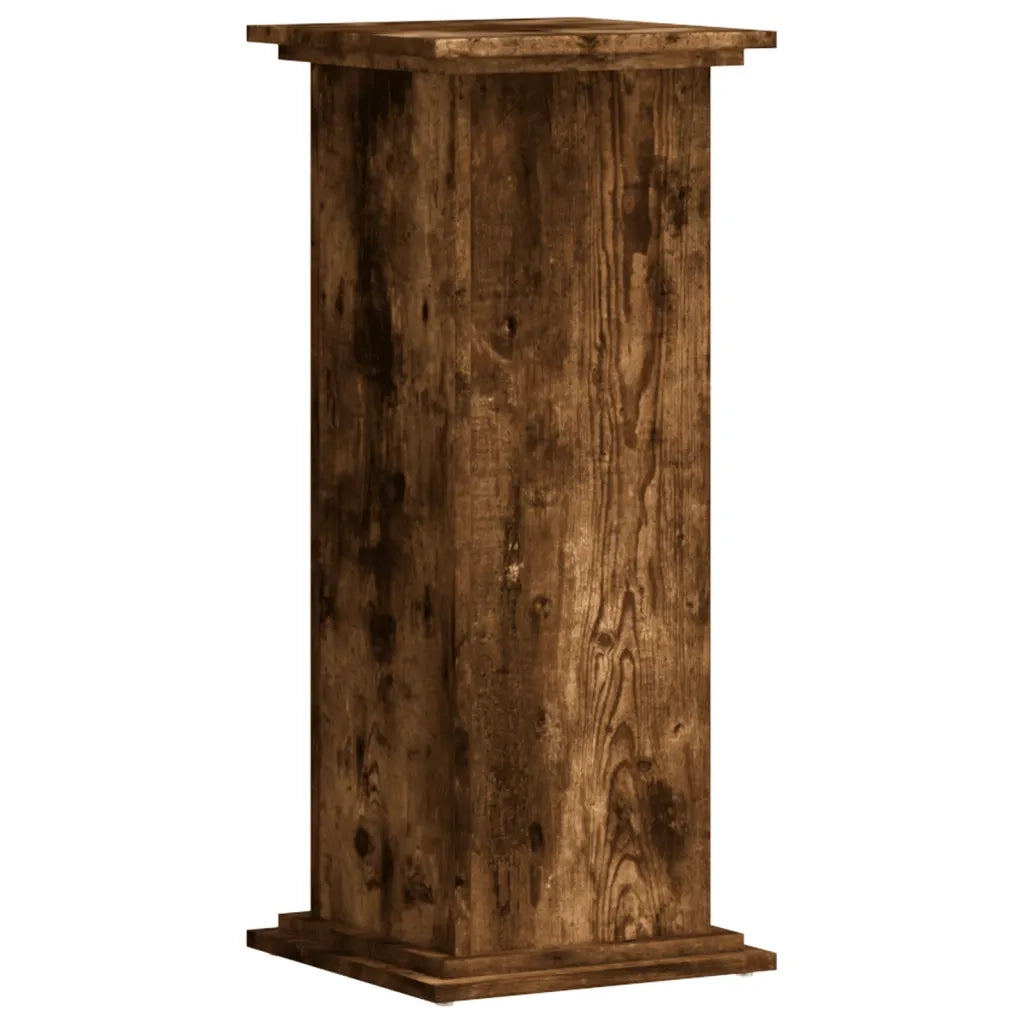 Supporto per Piante Rovere Fumo 33x33x80 cm Legno Multistrato 852973