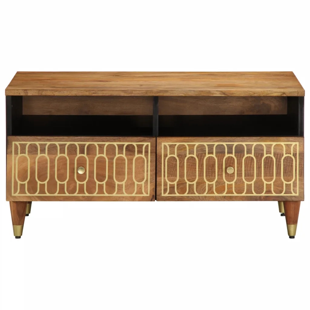 Tavolino da salotto | Tavolino da caff¨¨ | Tavolino da Soggiorno 80x54x40 cm in Legno Massello di Mango