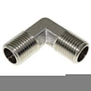 Raccordo a Gomito in acciaio 1/8x1/8 filetto maschio per impianti di CO2