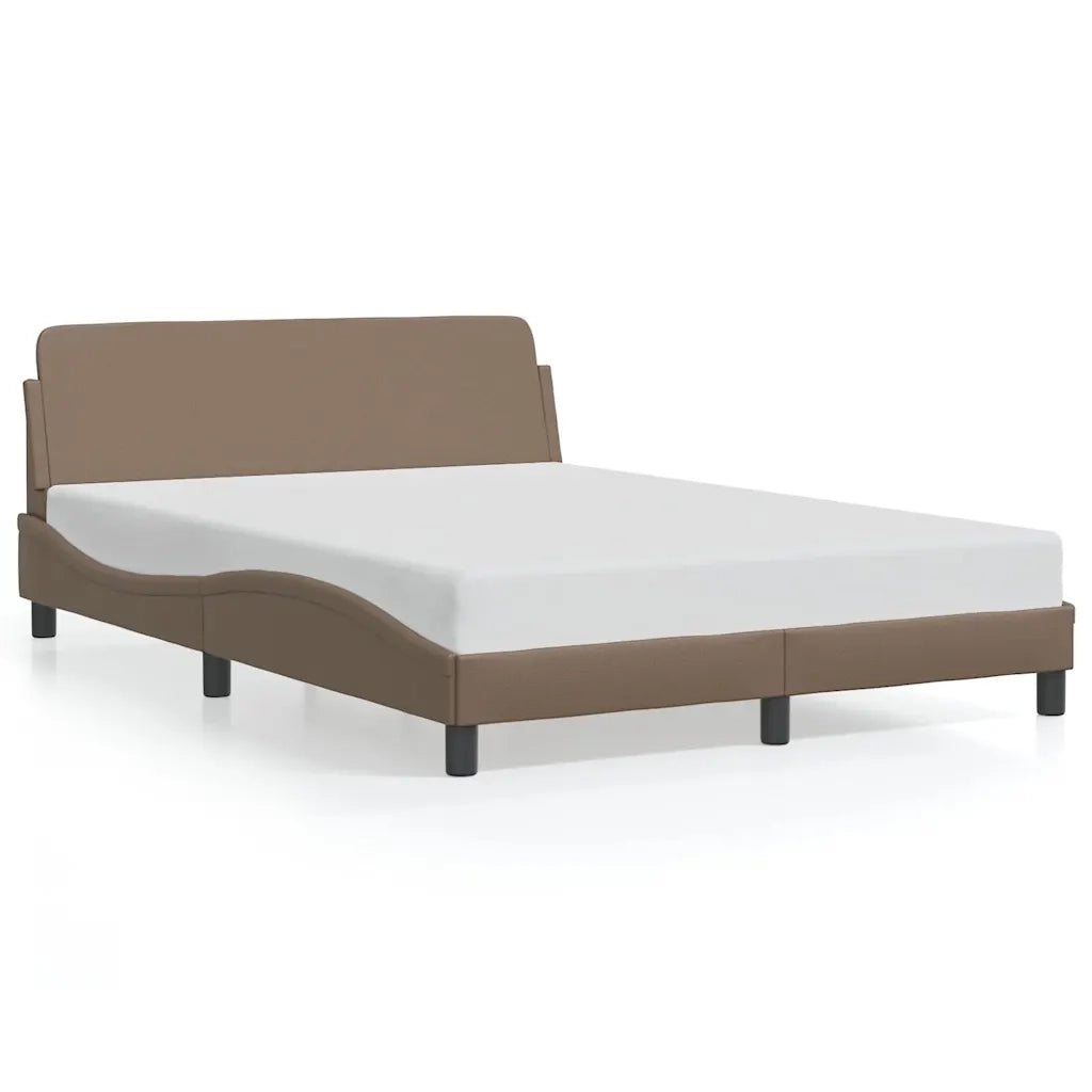Giroletto-Struttura Letto Dover Cappuccino 140x200 cm in Similpelle