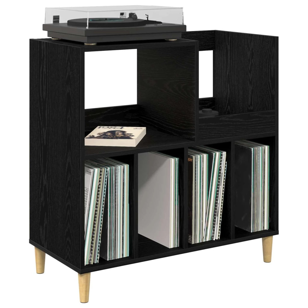 Supporto per giradischi Rovere Nero 82 x 39,5 x 82,5 cm 8012883