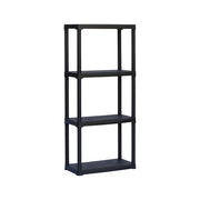 Scaffale a 2 ripiani in Akay, Scaffalatura multiuso per interno o esterno, 100% Made in Italy, cm 60x30h133, colore Antracite