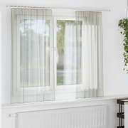vidaXL Tende in Voile con Tasche per Aste 2 pz Grigio Chiaro