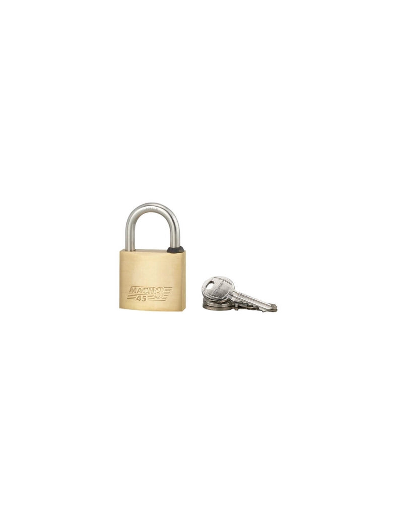 Lucchetto MACH 3 45 mm con arco in acciaio inox, 3 chiavi – THIRARD