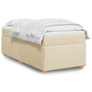 Giroletto a Molle con Materasso-Struttura Letto Crema 90x190 cm in Tessuto 575511