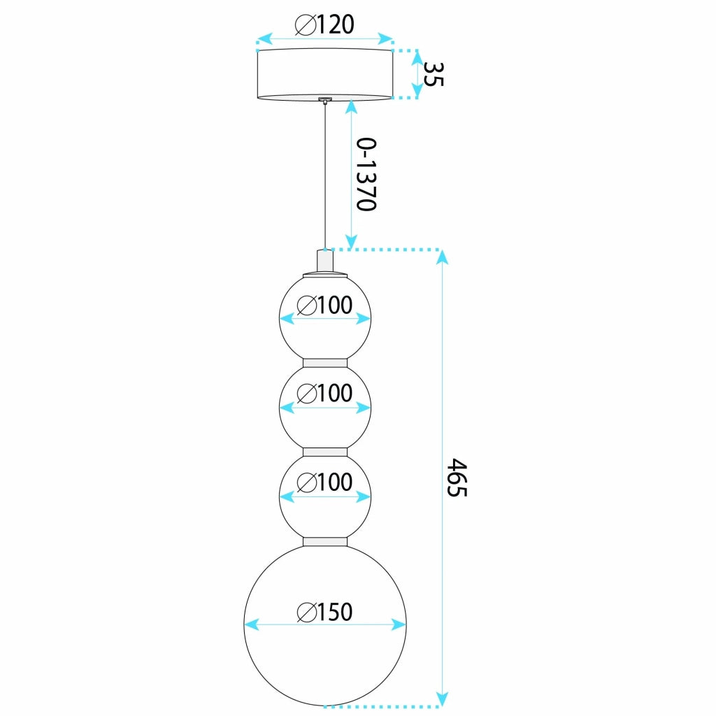 Lampada A Sospensione A Led Lhj114-4cp Oro Spazzolato