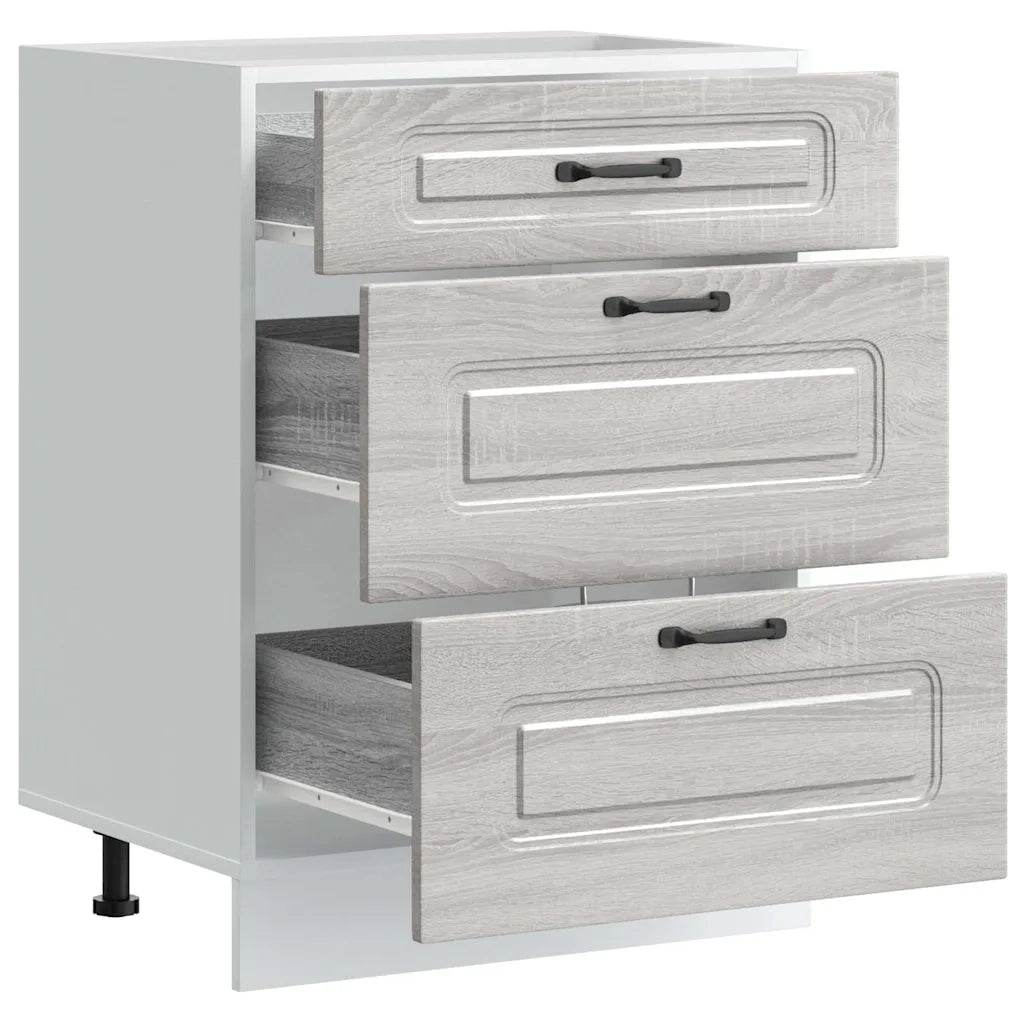 Base da Cucina Kalmar Grigio Sonoma in Legno Multistrato