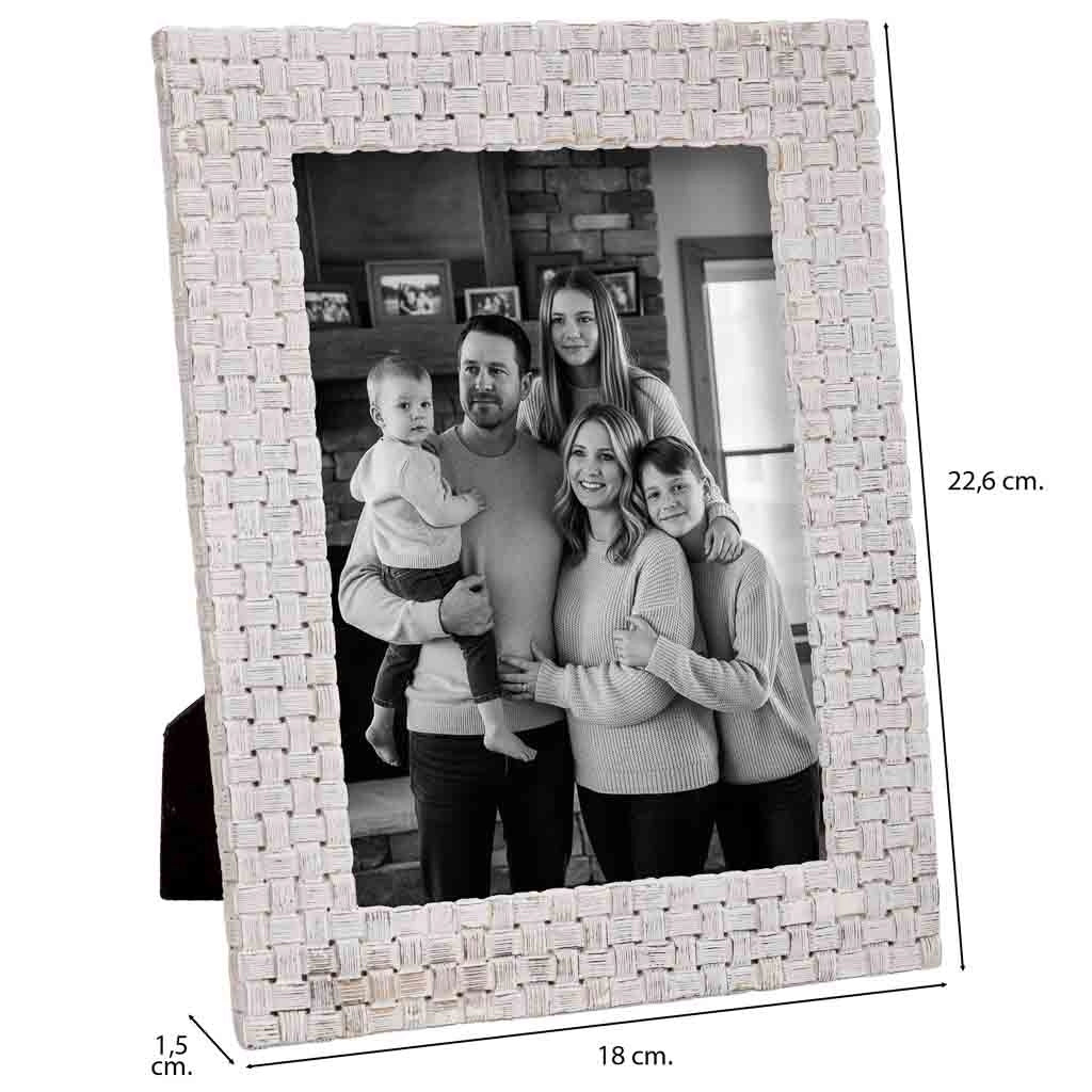 Portafoto 13X18 bianco 18x1,5x22,6h cm