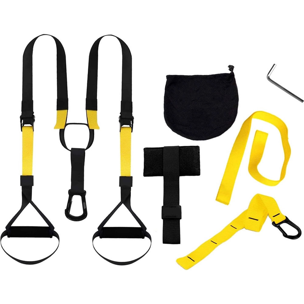 Trade Shop - Cinghie Per Allenamento In Sospensione P4 Carico 500kg Ancoraggio Porta Fitness -