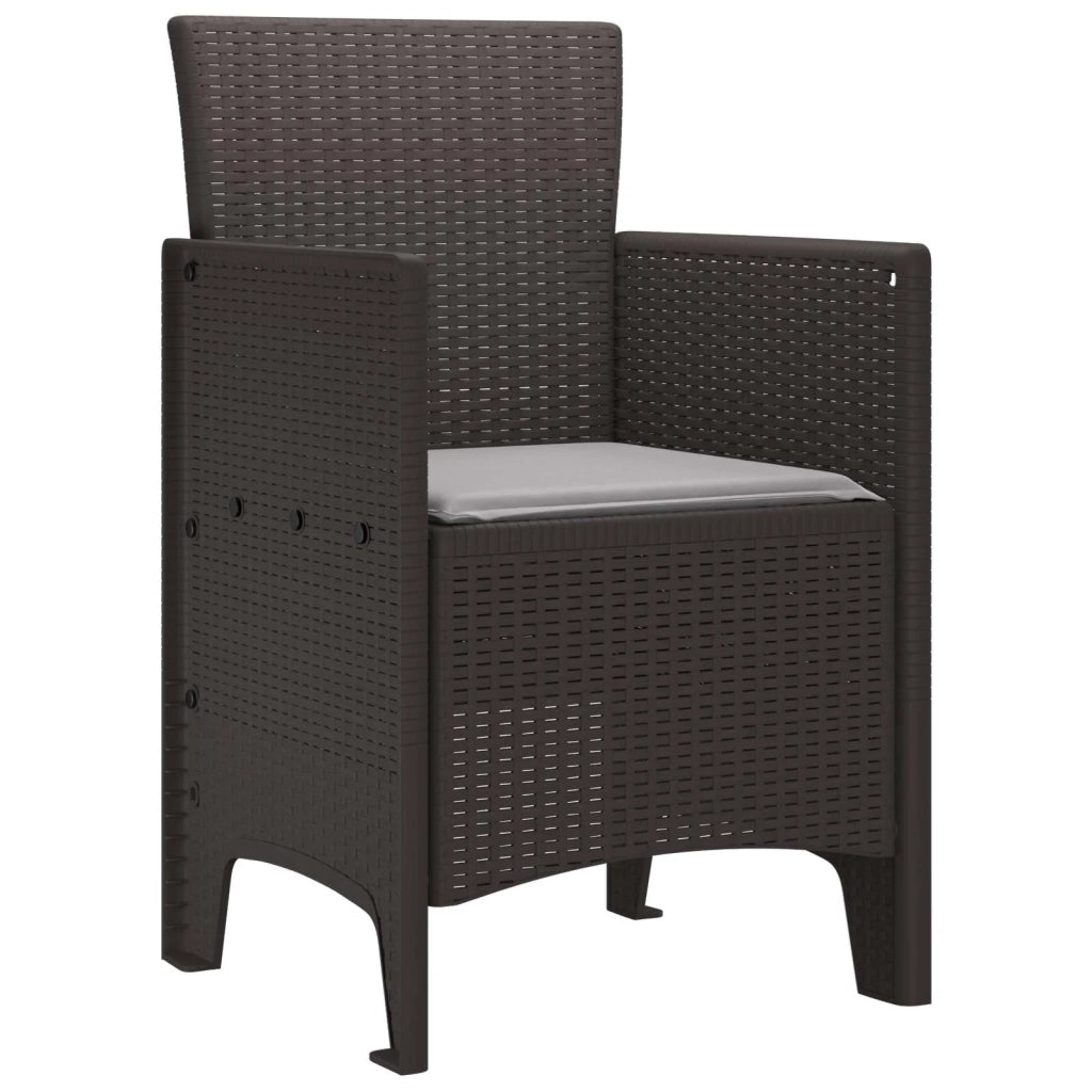 Sedia da Giardino 4 pz | Sedie da Esterno Marrone 53 x 49 x 85 cm Polipropilene