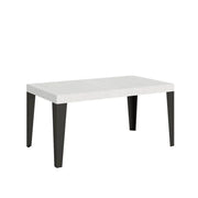 Tavolo allungabile 140/244x90 cm Flame colore bianco frassino gambe antracite