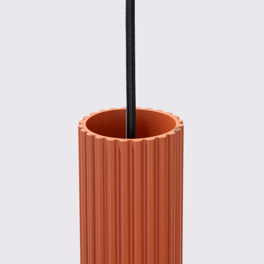 Lampada a sospensione moderna ocra rossa tubo GU10 Pure Lume
