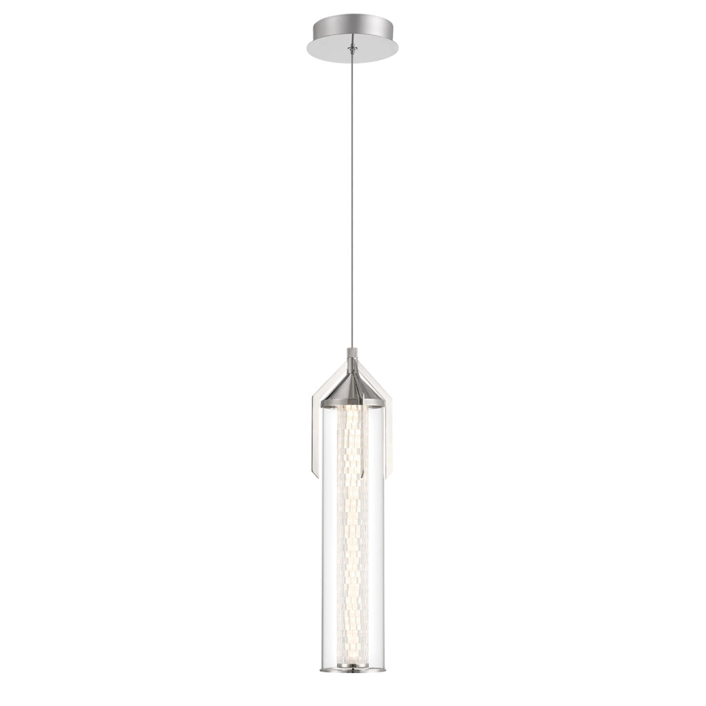 Sospensione cilindrica Espada cromata LED 18W Ø15 Quintiesse