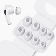 Orecchini in silicone per AirPods Pro 2 - Riduzione rumorismo, Antiscivolo, morbidi - 4 Paia di Accessori di Ricambio (XS/S/M/L)