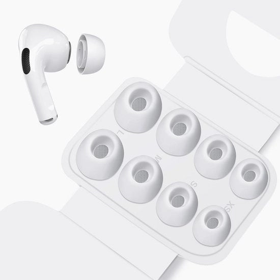 Orecchini in silicone per AirPods Pro 2 - Riduzione rumorismo, Antiscivolo, morbidi - 4 Paia di Accessori di Ricambio (XS/S/M/L)