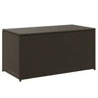 Baule da Giardino in Polyrattan 100x50x50 cm Marrone 46472