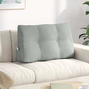 Cuscino per Schiena Grigio chiaro 80 x 24 x 50 cm Velluto 42014429
