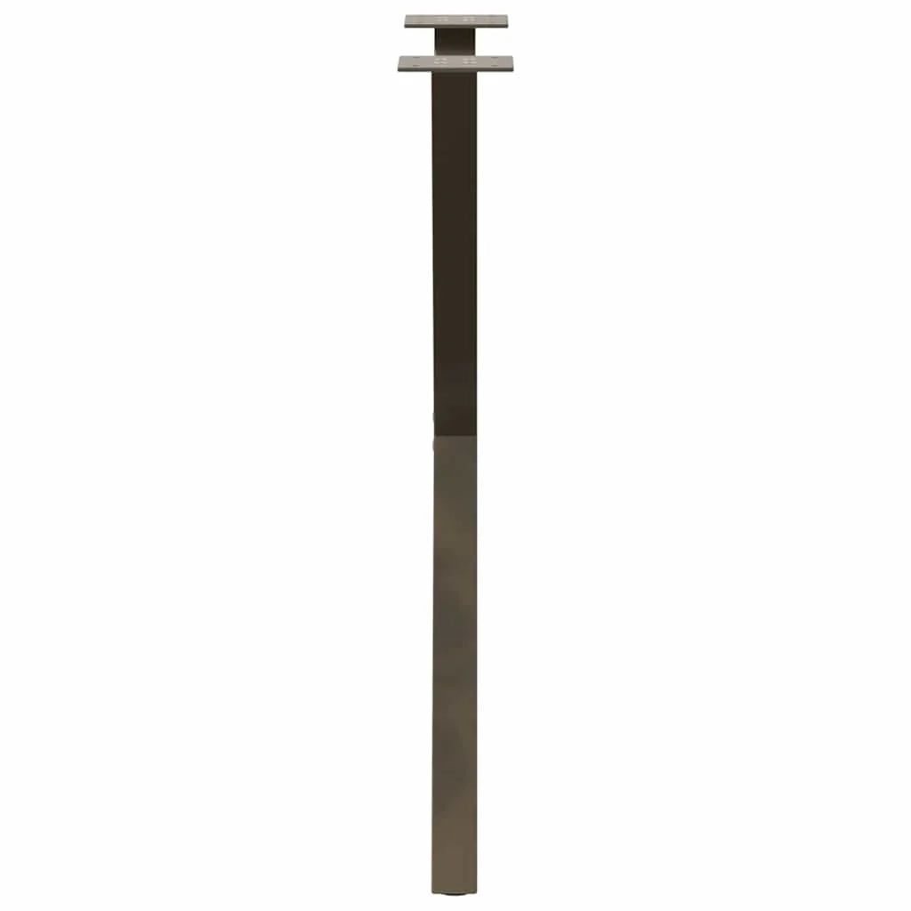 Set di 2 gambe per tavolo da pranzo a forma di X 50 x 73 cm con piedini regolabili design moderno acciaio naturale 02_0057184