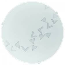 PLAFONIERA MARS 1 LUCE VETRO CON TRIANGOLINI - EGLO 80263