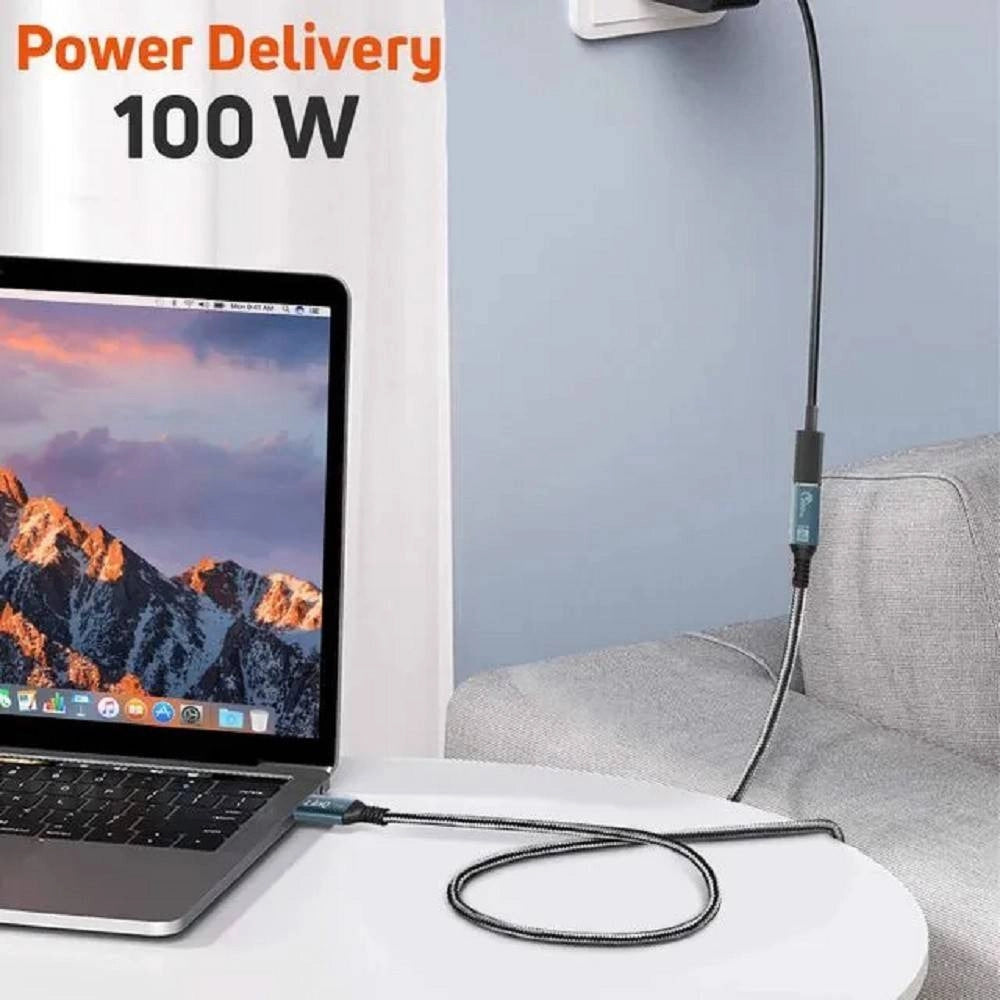 Trade Shop - Cavo Prolunga Type-c Maschio-femmina 2mt Ricarica 100w Risoluzione 8k 20gbps T20g2 -