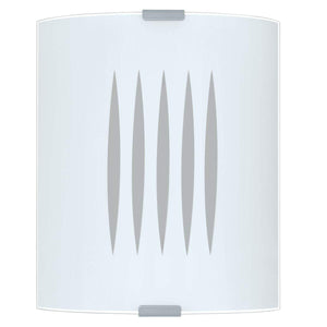 APPLIQUE LAMPADA DA PARETE VETRO BIANCO RIGATO - EGLO 83132