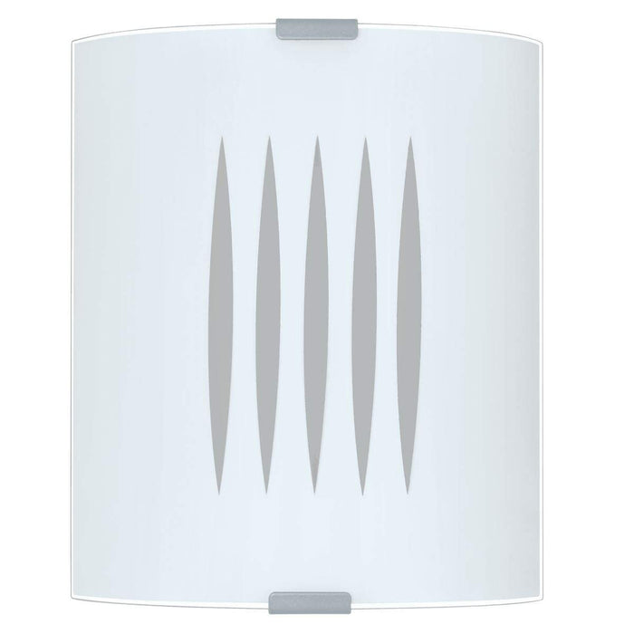 APPLIQUE LAMPADA DA PARETE VETRO BIANCO RIGATO - EGLO 83132