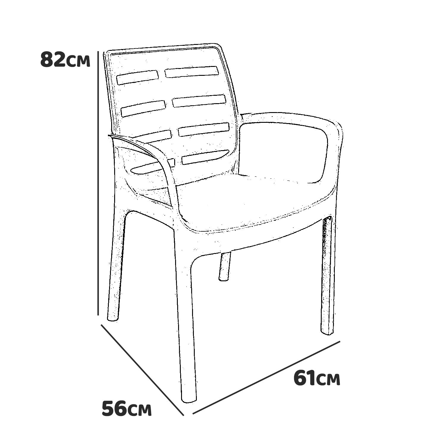 Poltrone Resina Borneo Bianche