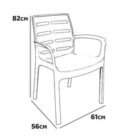 Poltrone Resina Borneo Bianche