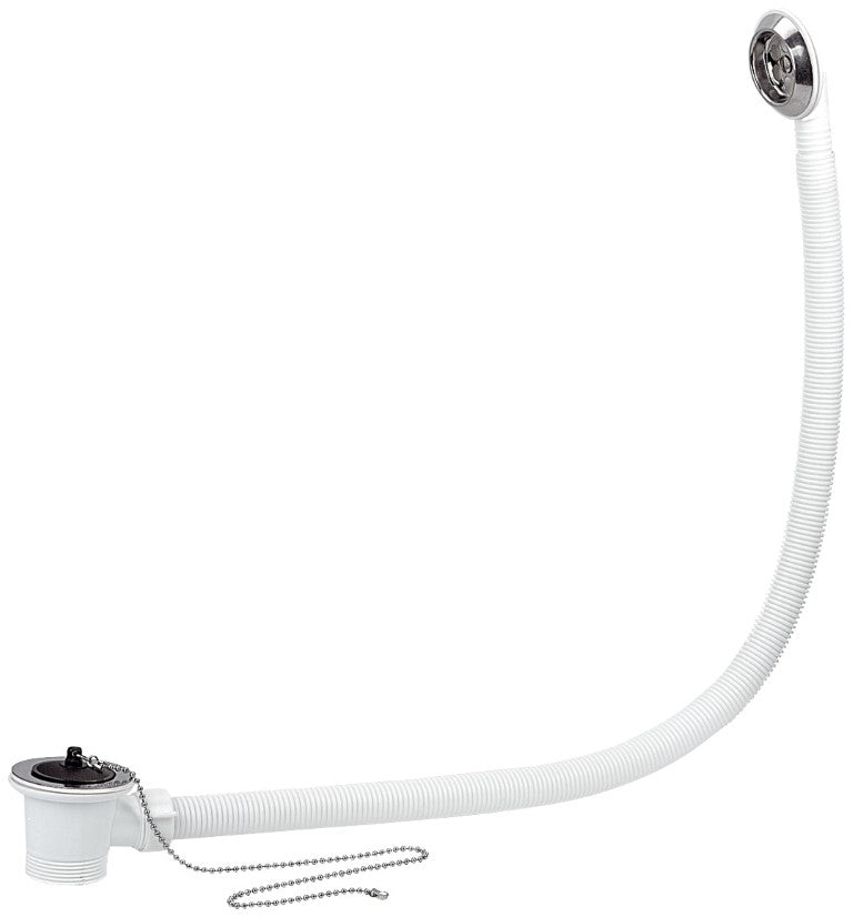 Colonna vasca semplice con tubo di collegamento corrugato in p.p.