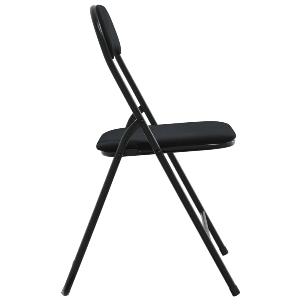 Sedia pieghevole 2 pcs Nero 48 x 44 x 78 cm Velluto 42029068